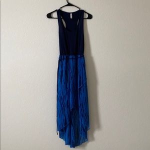 Blue High-Low Dress